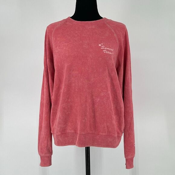 BILLABONG Sweatshirt Womens Medium Salt And Sand Guava Pink Sunset View Pullover - Picture 2 of 14